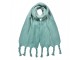 Winter Scarf Women 32x220 Cm Green Synthetic Rectangle Scarf - Fashion Clayre & Eef