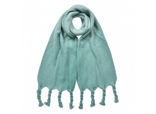 Winter Scarf Women 32x220 Cm Green Synthetic Rectangle Scarf - Fashion