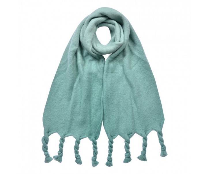 Winter Scarf Women 32x220 Cm Green Synthetic Rectangle Scarf - Fashion Clayre & Eef