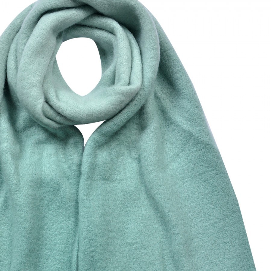 Winter Scarf Women 32x220 Cm Green Synthetic Rectangle Scarf - Fashion Clayre & Eef Winter Scarf Women 32x220 Cm Green Synthetic Rectangle Scarf - Fashion Clayre & Eef