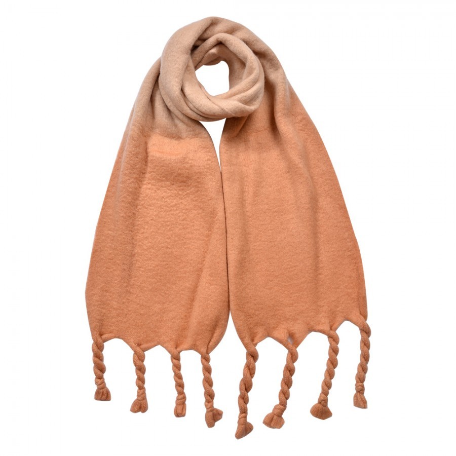Winter Scarf Women 32x220 Cm Brown Synthetic Rectangle Scarf - Series