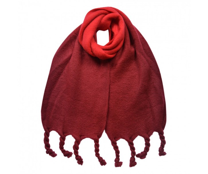 Winter Scarf Women 32x220 Cm Red Synthetic Rectangle Scarf - Series Clayre & Eef