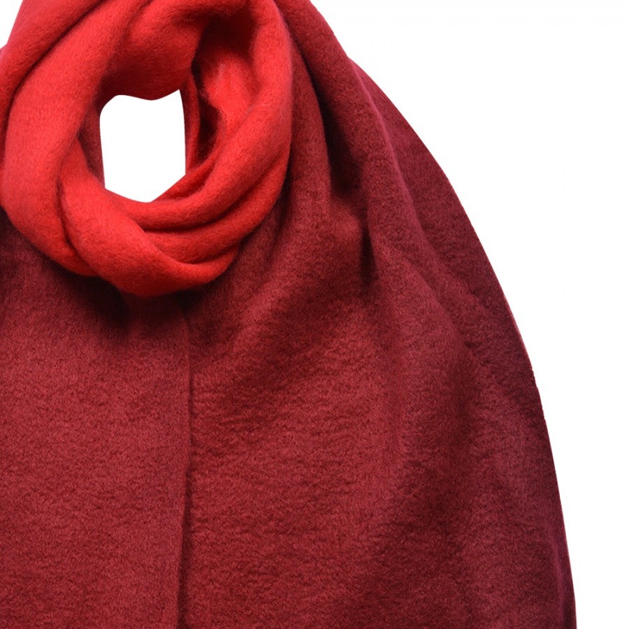 Winter Scarf Women 32x220 Cm Red Synthetic Rectangle Scarf - Series Clayre & Eef Winter Scarf Women 32x220 Cm Red Synthetic Rectangle Scarf - Series Clayre & Eef