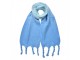 Winter Scarf Women 32x220 Cm Blue Synthetic Rectangle Scarf - Series Clayre & Eef