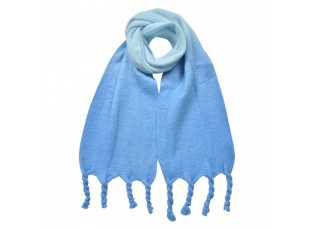Winter Scarf Women 32x220 Cm Blue Synthetic Rectangle Scarf - Series