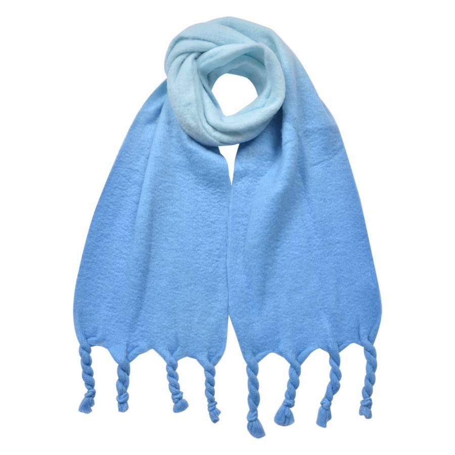 Winter Scarf Women 32x220 Cm Blue Synthetic Rectangle Scarf - Series