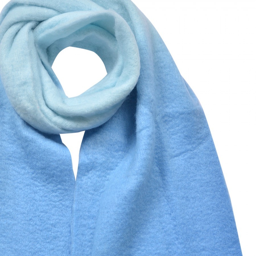 Winter Scarf Women 32x220 Cm Blue Synthetic Rectangle Scarf - Series