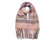 Winter Scarf Women 39x200 Cm Pink Grey Synthetic Rectangle Scarf - Series Clayre & Eef