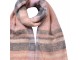 Winter Scarf Women 39x200 Cm Pink Grey Synthetic Rectangle Scarf - Series Clayre & Eef