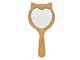 Hair Brush 16x8x3 Cm Brown Beige Wood Glass Cat - 16*8*3 cm Clayre & Eef