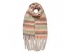 Winter Scarf Women 39x200 Cm Beige Synthetic Rectangle Scarf - Fashion Clayre & Eef