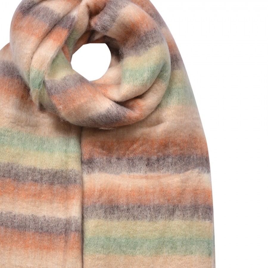 Winter Scarf Women 39x200 Cm Beige Synthetic Rectangle Scarf - Fashion Clayre & Eef Winter Scarf Women 39x200 Cm Beige Synthetic Rectangle Scarf - Fashion Clayre & Eef