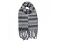 Winter Scarf Women 39x200 Cm Grey Synthetic Rectangle Scarf - Fashion Clayre & Eef