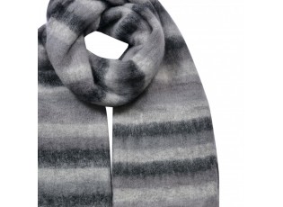 Winter Scarf Women 39x200 Cm Grey Synthetic Rectangle Scarf - Fashion