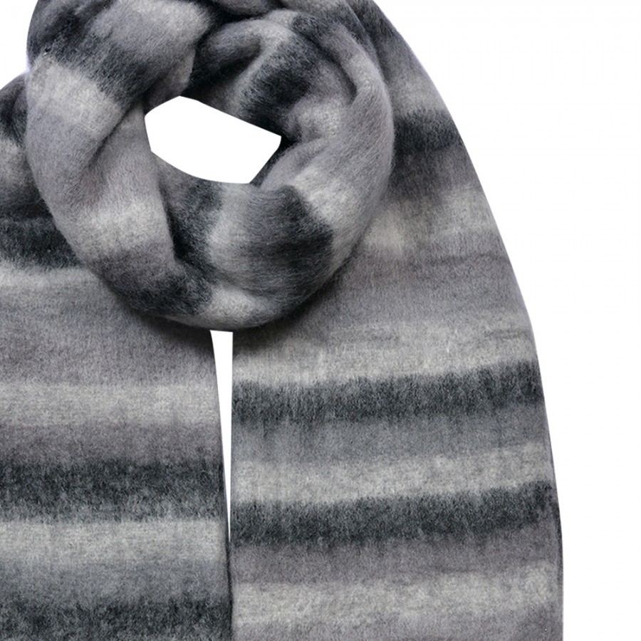 Winter Scarf Women 39x200 Cm Grey Synthetic Rectangle Scarf - Fashion Clayre & Eef Winter Scarf Women 39x200 Cm Grey Synthetic Rectangle Scarf - Fashion Clayre & Eef