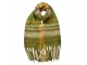Winter Scarf Women 39x200 Cm Green Brown Synthetic Rectangle Scarf - Series Clayre & Eef