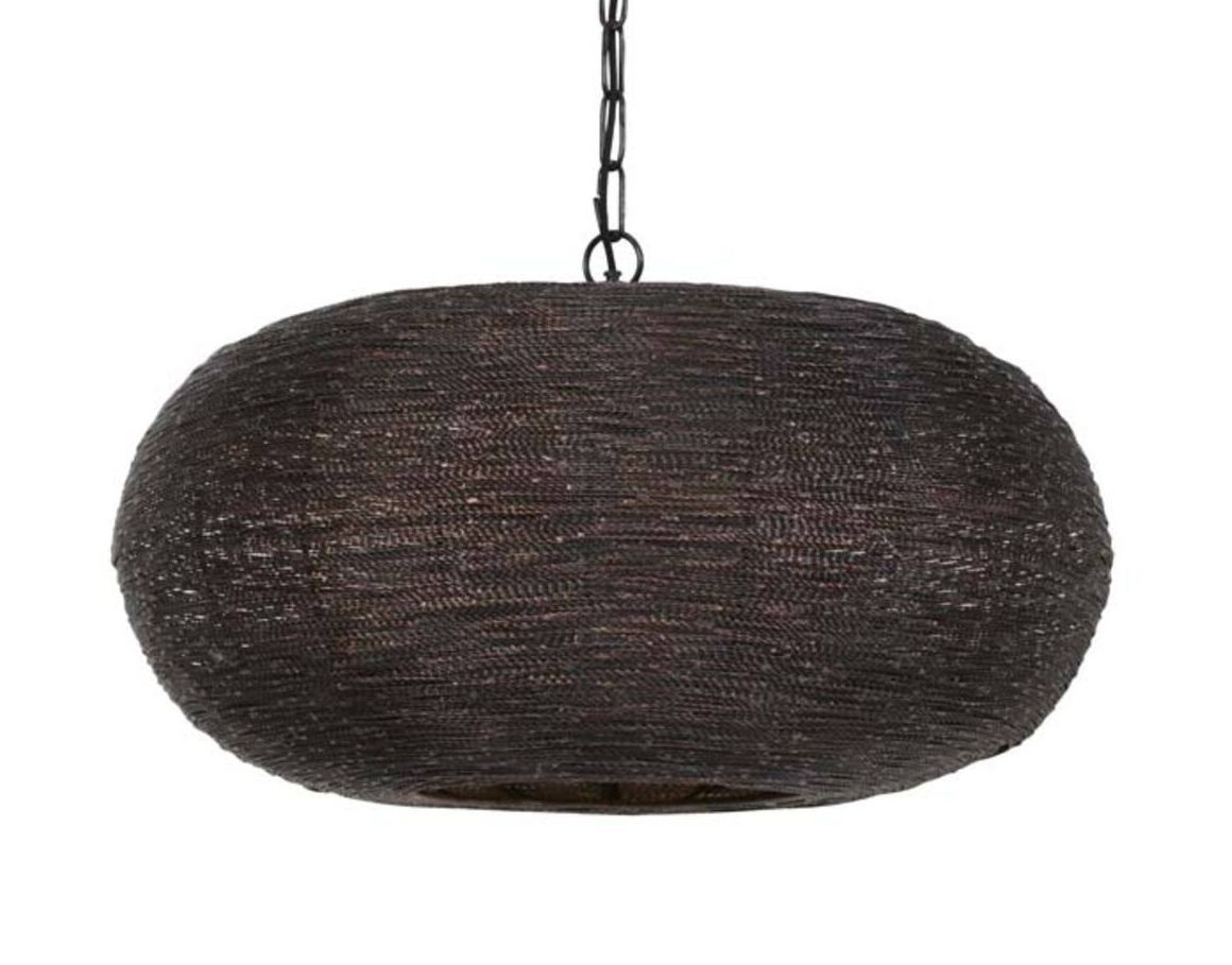 Bronzovo-hnědé závěsné kovové světlo Nadra - Ø55*27cm