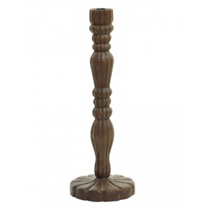 Dřevěný svícen na úzkou svíčku Jeraldo - Ø 16*45 cm