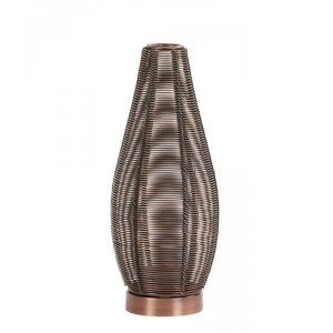 Měděný antik kovový svícen Suneka - Ø 9*22 cm