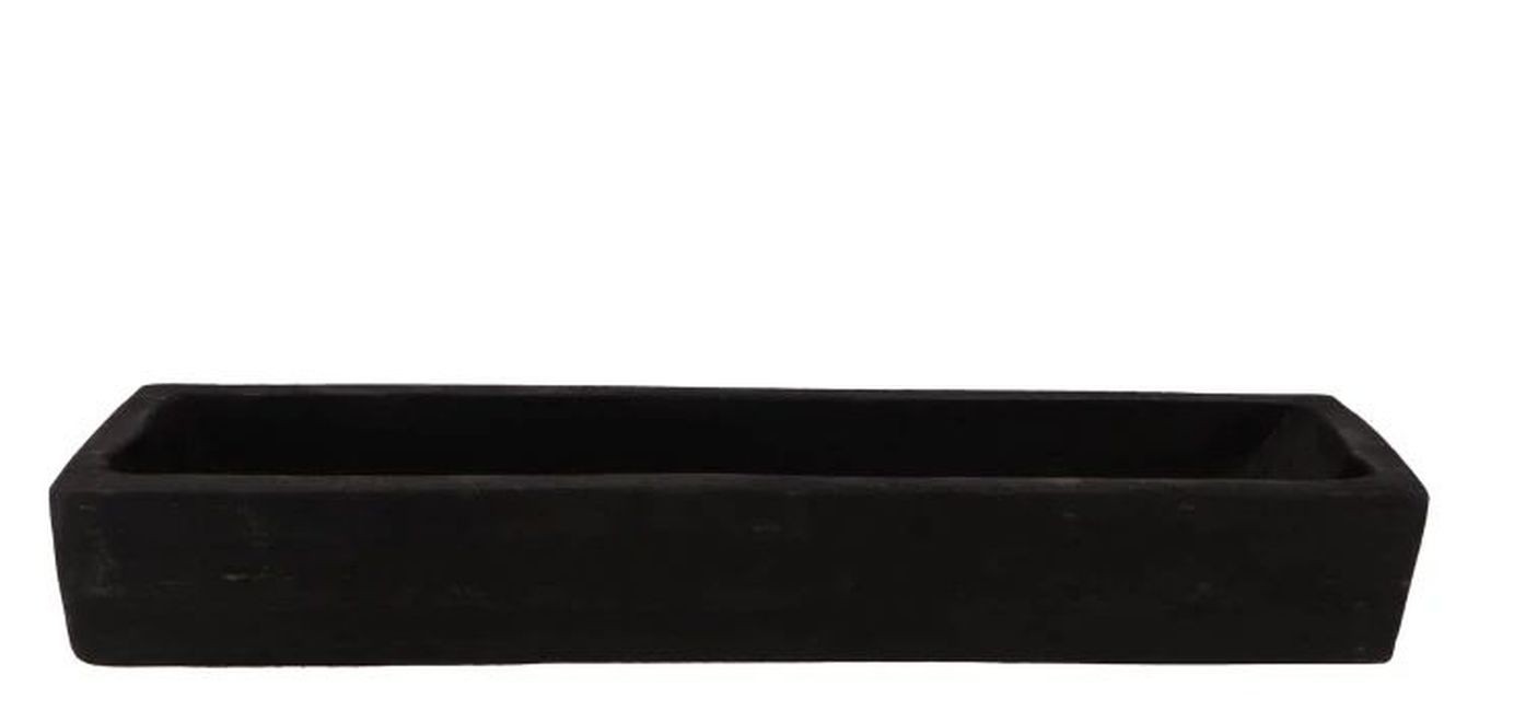 Černá dřevěná bedýnka / podnos na dekorování Paulo XL - 60*16*9 cm
