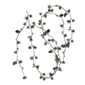 Zelená vánoční cedrová girlanda se šiškami Cedar Garland - 160 cm