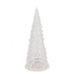 Průhledný dekorativní vánoční svítící stromek Sparkle - Ø 6*12 cm