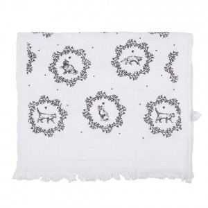 Bílý froté kuchyňský ručník s kočičkami Lovely Grey Cats - 40*66cm