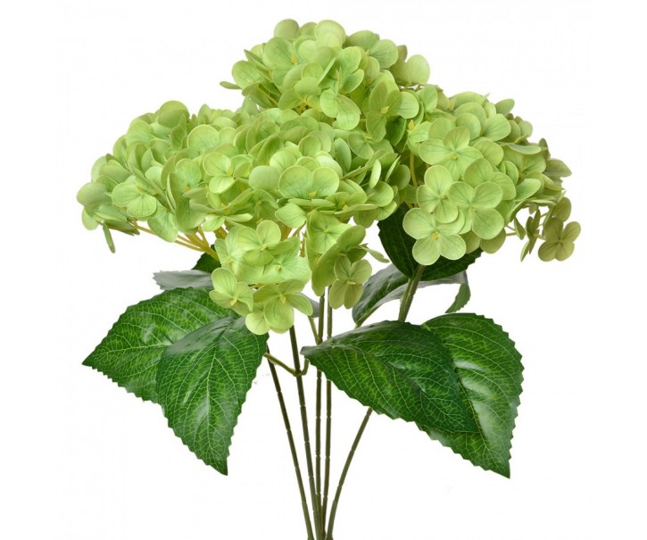 Zelená umělá květina hortenzie Hydrangea - 23*23*45 cm