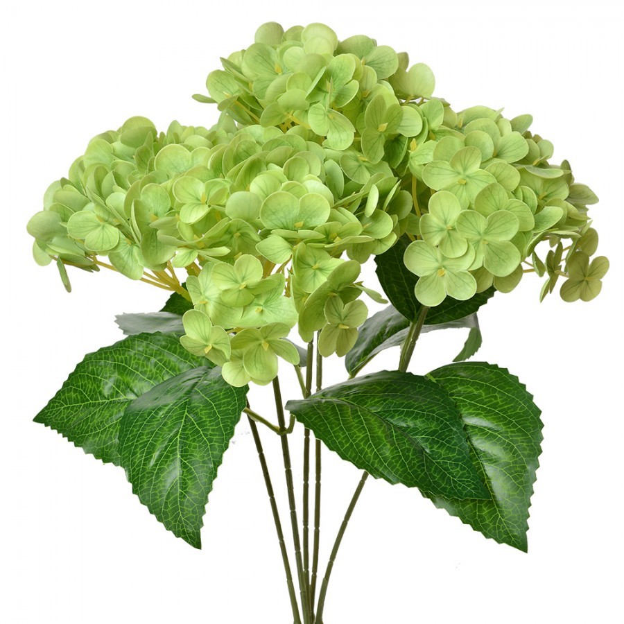 Zelená umělá květina hortenzie Hydrangea - 23*23*45 cm