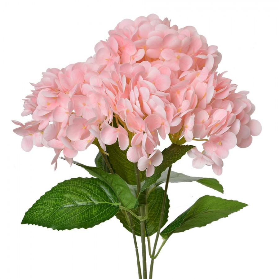 Růžová umělá květina hortenzie Hydrangea - 23*23*45 cm