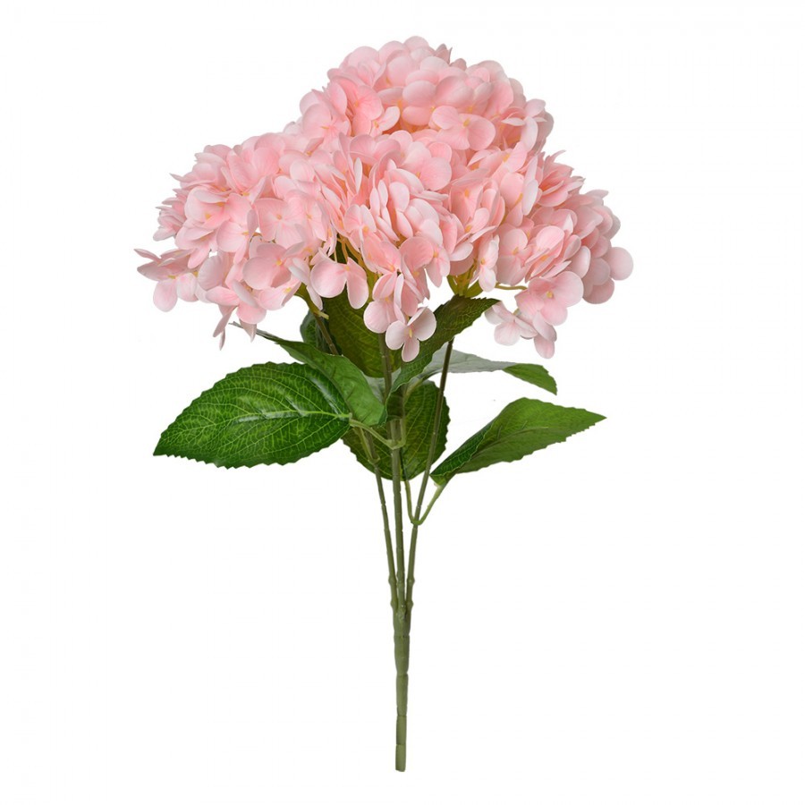 Růžová umělá květina hortenzie Hydrangea - 23*23*45 cm