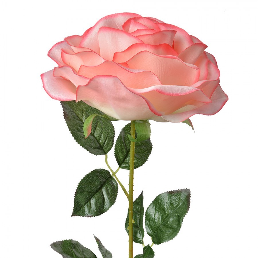 Artificial Flower Rose 75 Cm Pink Plastic - 19*19*75 cm