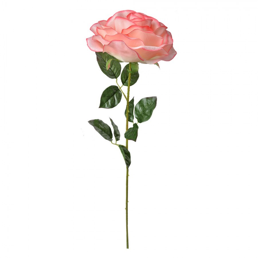 Artificial Flower Rose 75 Cm Pink Plastic - 19*19*75 cm