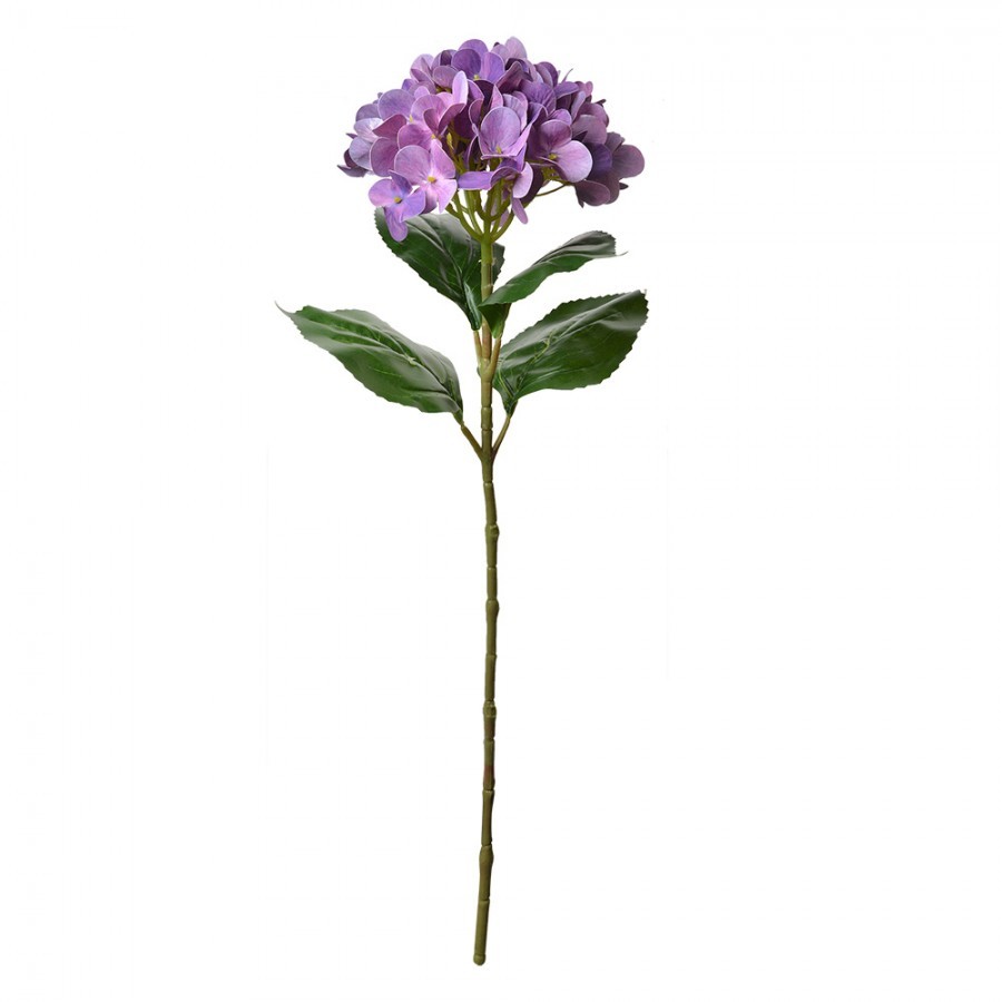 Fialová umělá květina hortenzie Hydrangea - 16*15*68 cm