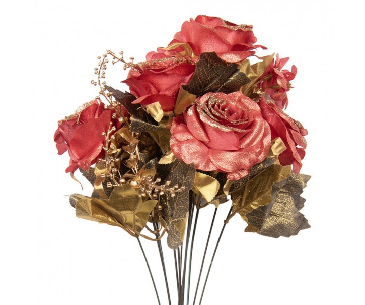 Artificial Flower 50 Cm Red Plastic - 18*15*50 cm Clayre & Eef