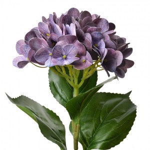Fialová umělá květina hortenzie Hydrangea - 16*15*68 cm