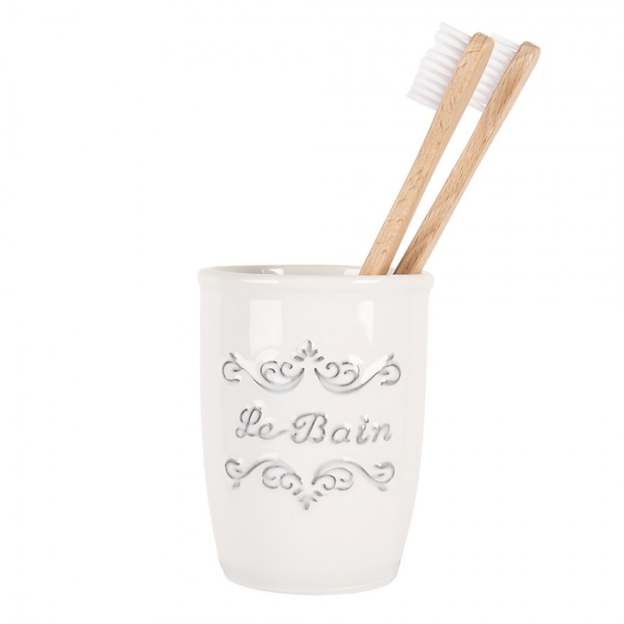 Keramický kelímek na kartáčky Le Bain - Ø 8*10 cm