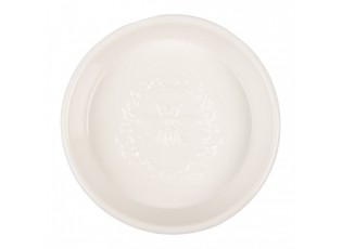 Keramická kulatá mýdlenka s motivem včelky - Ø 13*3 cm 