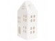 Bílý porcelánový dekorační domek s Led světýlky - 7*6*15 cm Clayre & Eef