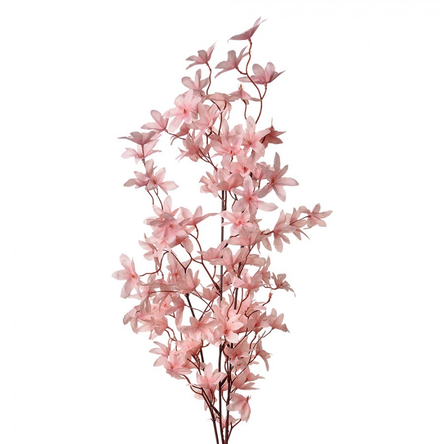 Dekorace umělá květina s růžovými květy - 15*7*112 cm
