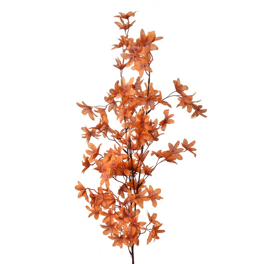 Dekorace umělá květina s oranžovými květy - 15*7*112 cm