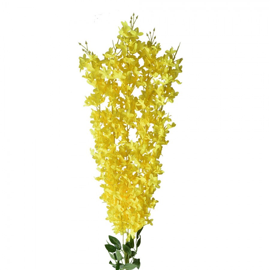 Dekorace převislá květina se žlutými květy - 6*6*80 cm