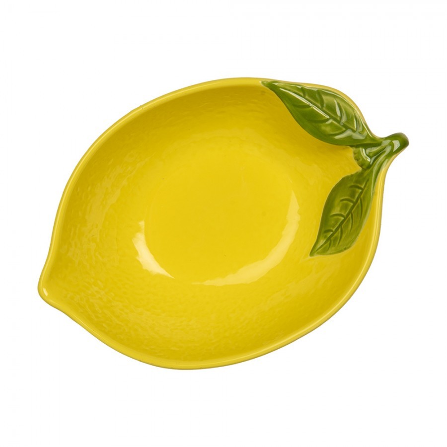 Bowl Lemon 225 Ml Yellow Ceramic - 12*18*5 cm / 225ml