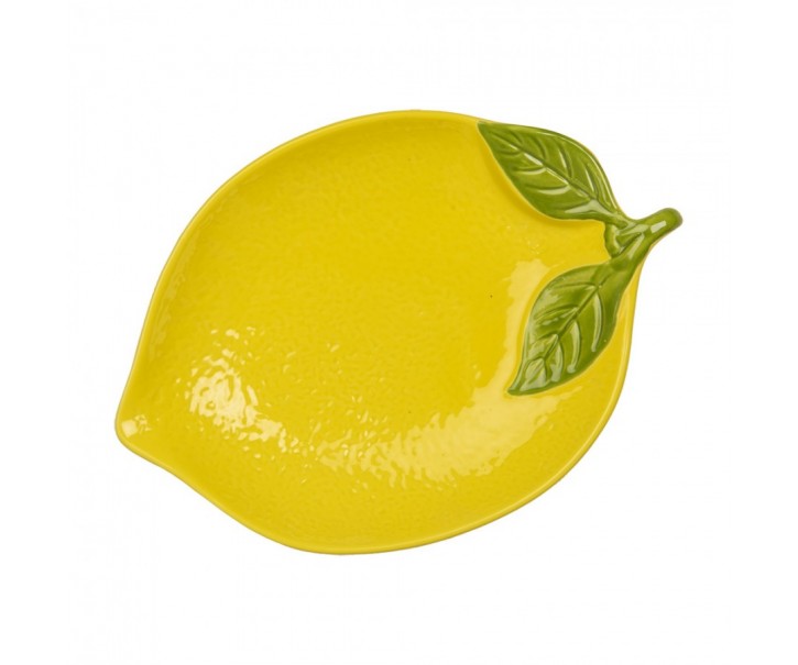Bowl Lemon 25x18x3 Cm Yellow Ceramic - 25*18*3 cm Clayre & Eef