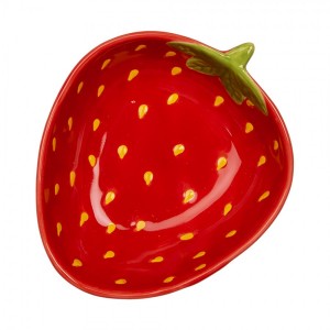 Červená miska ve tvaru jahůdky Strawberries - 13*11*4 cm / 100 ml