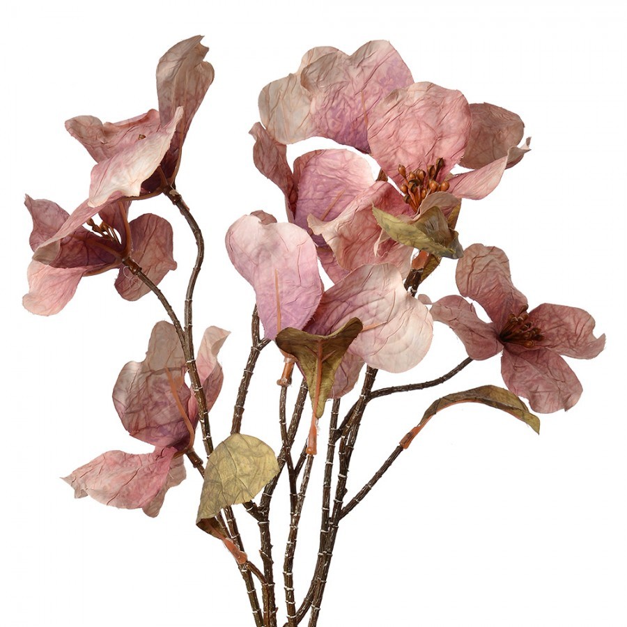 Dekorace umělá květina s růžovými květy Chic Rosé - 12*8*72 cm