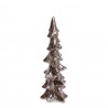 Keramický třpytivý dekorační vánoční stromek Mocca - 10*8*24 cm Materiál : terakotaBarva : mocca