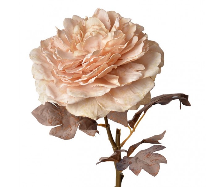 Růžová dekorační květina pivoňka - 10*10*60 cm Clayre & Eef