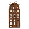 Rezavý antik plechový závěsný domek Amster Vintage - 6*13 cm Barva: rezMateriál: plech