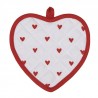 Bílo-červená chňapka - podložka se srdíčky Love It - 20*20 cm Barva: bílá, červenáMateriál: 100% bavlnaHmotnost: 0,04 kg